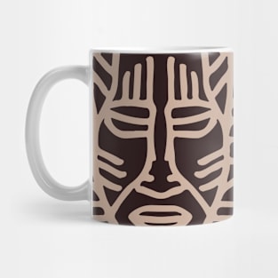 Beige Brown Aztec Pattern Indian Mexican Tribal Mug